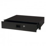 19" 2U DRAWER MET KEYLOCK DAP AUDIO ZWART