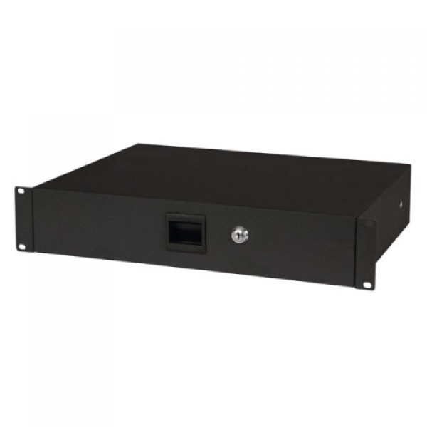 19" 2U DRAWER MET KEYLOCK DAP AUDIO ZWART