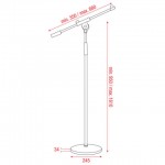 MICROFOONSTATIEF 160CM CHROME - DAP-AUDIO