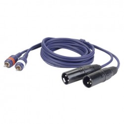 FL26150 DAP-AUDIO -2 RCA Male L/R > 2 XLR/M 3 p. / 1,5M