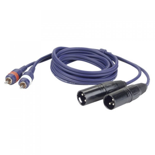 FL26150 DAP-AUDIO -2 RCA Male L/R > 2 XLR/M 3 p. / 1,5M