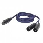 FL39150 DAP 1x XLR(v) naar 2x XLR(m) audiokabel (1.5m)