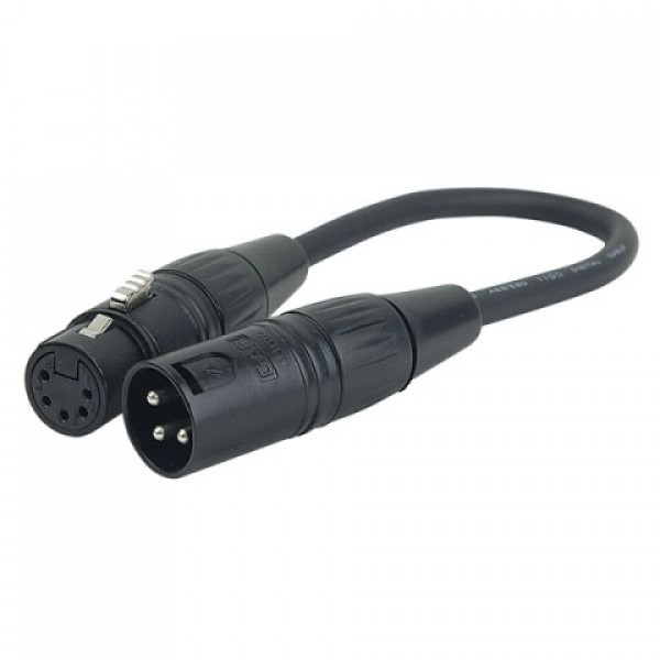 FLA37 XLR MALE 3 POLE TO XLR FEMALE 5 POLE DAP AUDIO