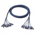 FL65300 STUDIOSNAKE 8 RCA MANNELIJK NAAR 8 RCA MANNELIJK 3 M DAP AUDIO