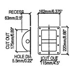 H1105 RECESSED STEEL BAR HANDLE BLACK PENN ELCOM