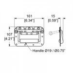 H7149 HEAVY DUTY RIVET PROTECTED RECESSED HANDLE PENN ELCOM
