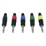 JMK-102BR JACKPLUG 6.3 MONO ZWART MET RODE EINDDOP DAP AUDIO