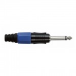 JMK-102BU JACKPLUG 6.3 MONO ZWART MET BLAUWE EINDDOP DAP AUDIO