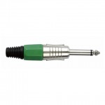 JMK-102NG JACKPLUG 6.3 MONO NICKEL WITH GREEN ENDCAP DAP AUDIO