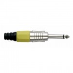 JMK-102NY JACKPLUG 6.3 MONO NICKEL WITH YELLOW ENDCAP DAP AUDIO 