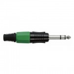 JMK-103BG JACKPLUG 6.3 STEREO BLACK WITH GREEN ENDCAP DAP AUDIO