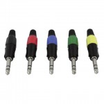 JMK-103BR JACKPLUG 6.3 STEREO ZWART MET RODE EINDDOP DAP AUDIO 