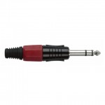 JMK-103BR JACKPLUG 6.3 STEREO BLACK WITH RED ENDCAP DAP AUDIO 
