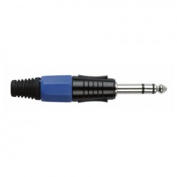 JMK-103BU JACKPLUG 6.3 STEREO ZWART MET BLAUWE EINDDOP DAP AUDIO