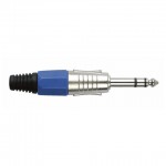 DAP JACKPLUG 6.3 STEREO NIKKEL WITH BLUE ENDCAP