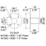 M1538 INBOUWPOT 35 MM PENN ELCOM