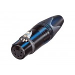 NEUTRIK CONNECTOR XLR 5P VROUW. ZWART SILVER CONTACTEN