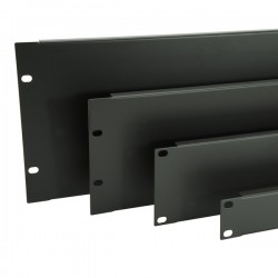 R1268/1UK FLANGED STEEL U-SHAPED RACK PANEL 1U BLACK PENN ELCOM