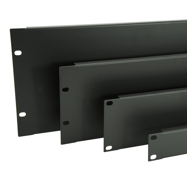 R1268/3UK FLANGED STEEL U-SHAPED RACK PANEL 3U BLACK PENN ELCOM 