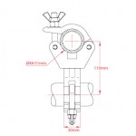 SLIMLINE SWIVEL COUPLER ZILVER