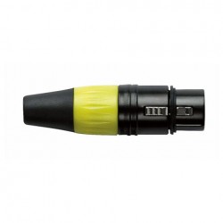 XLR CONNECTOR FEMALE, BLACK HOUSING - YELLOW