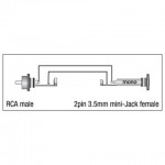 XGA04 RCA MANNELIJK NAAR MINI JACK VROUWELIJK DAP AUDIO