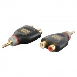 XGA17 MINI JACK STEREO MANNELIJK NAAR 2 X RCA VROUWELIJK DAP AUDIO