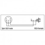 XGA34 XLR MALE 3 POLE TO RCA FEMALE DAP AUDIO