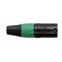 XLR CONNECTOR MALE, BLACK HOUSING - GREEN