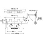 H1053K SPRUNG SURFACE HANDLE BLACK PENN ELCOM