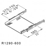 R1290 SLIDING RACK SHELVE 1U BLACK PENN ELCOM