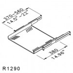 R1290 SLIDING RACK SHELVE 1U BLACK PENN ELCOM