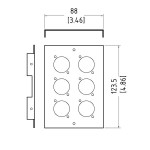 MI-TB101 BOVENDEEL ATB 6 SCHUKO 16A PENN ELCOM