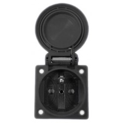 ABL STOPCONTACT  IP54 Black ABL/SURSUM