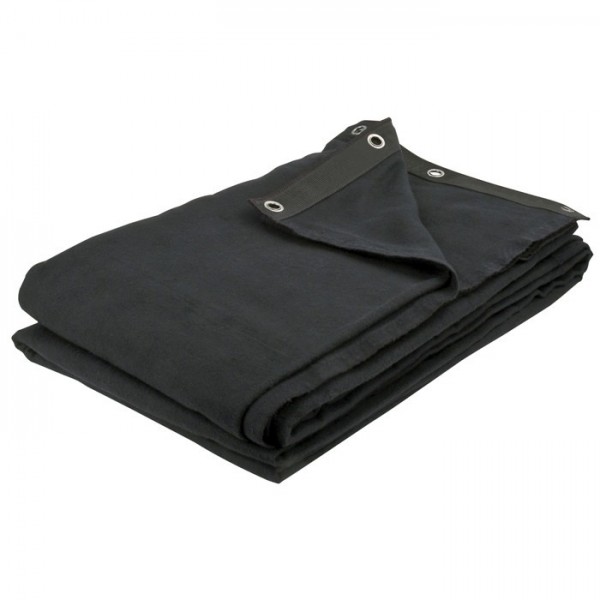Backdrop Stagemolton Showgear 320 g/m² zwart (6mH x 3mB)