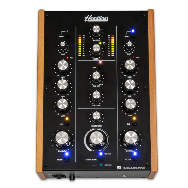 R2 HEADLINER 2-kanaals Rotary DJ Mixer