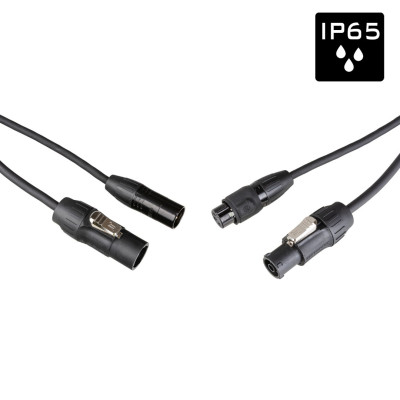 PCT1-HYBRID-XLR3-5M Hilec Combikabel Voeding/DMX IP65 (5m)